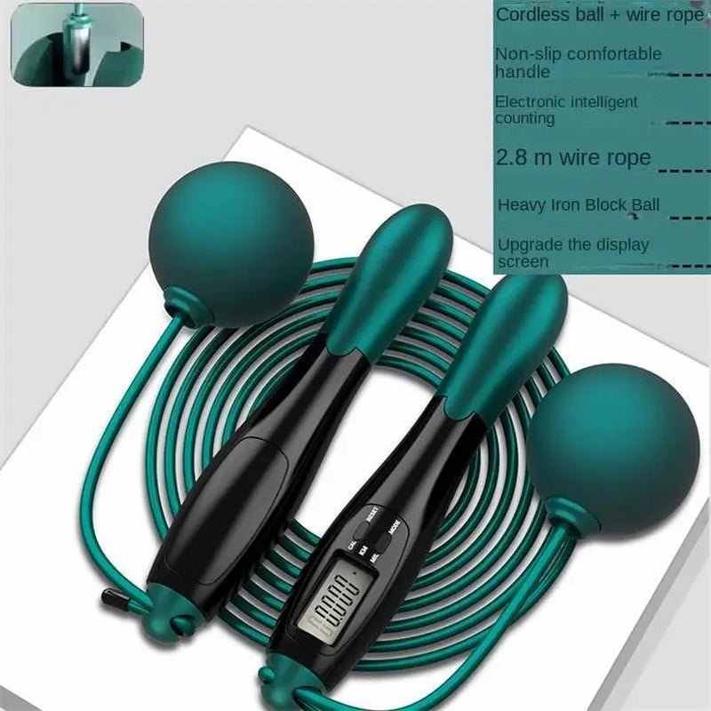 Adjustable Digital Counting Jump Rope with Steel Cable for Fitness Workout Speed Skipping Rope for Adults Kids Home Gym Training - SmartPaws