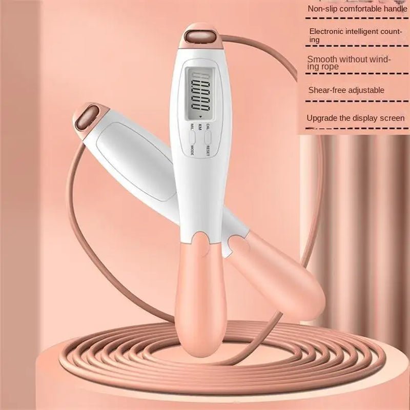 Adjustable Digital Counting Jump Rope with Steel Cable for Fitness Workout Speed Skipping Rope for Adults Kids Home Gym Training - SmartPaws