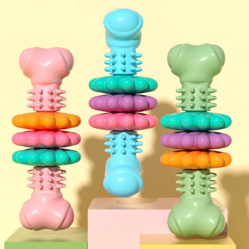 Dog Chew Toy Dog Bone Type Dogs Teeth Cleaning Toys Indestructible TPR Bone Chewing Bite Resistant Teething Toys Pet Products - SmartPaws