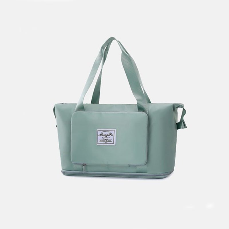 Travel Gym Bag – Foldable, Waterproof & Large Capacity in a mint green color.