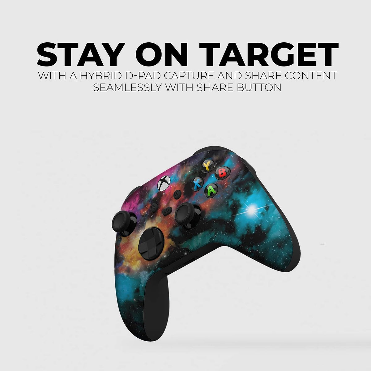 Galaxy Custom X-Box Controller Wireless Compatible with X-Box One/X-Box Series X/S by | Proudly Customized in USA with Permanent HYDRO-DIP Printing(Not JUST a SKIN) (MODDED) - SmartPaws