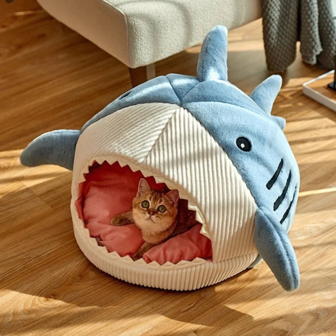 Luxury Plush Shark Pet Bed - SmartPaws