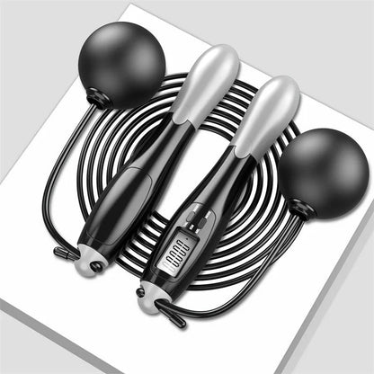 Adjustable Digital Counting Jump Rope with Steel Cable for Fitness Workout Speed Skipping Rope for Adults Kids Home Gym Training - SmartPaws