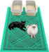 Cat Litter Box Mat 47X32, Non-Slip Water Resistant Litter Trapping Mat, Easy Clean Less Waste and Urine-Locking Cat Carpet for Indoor, Green - SmartPaws