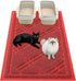 Cat Litter Box Mat 47X32, Non-Slip Water Resistant Litter Trapping Mat, Easy Clean Less Waste and Urine-Locking Cat Carpet for Indoor, Red - SmartPaws