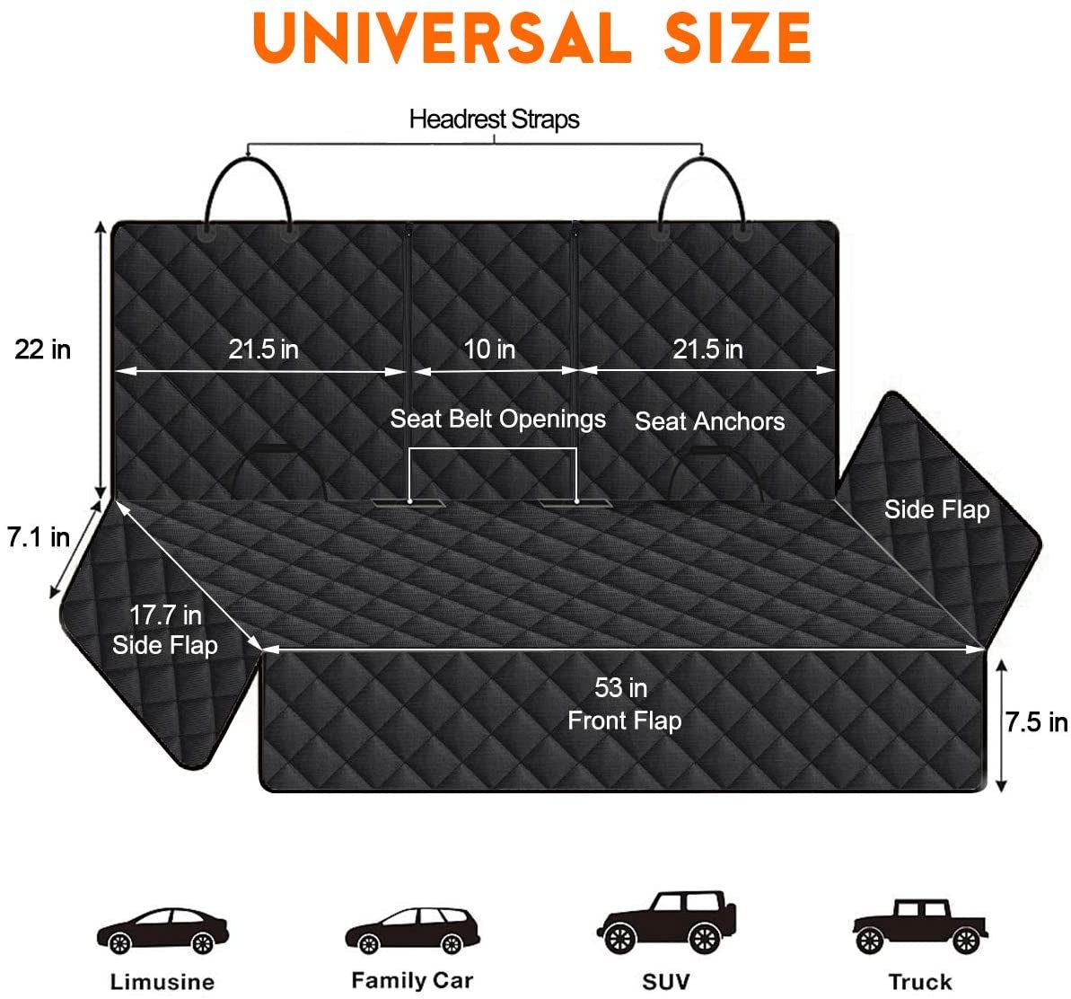 dog car seat cover protector . - SmartPaws