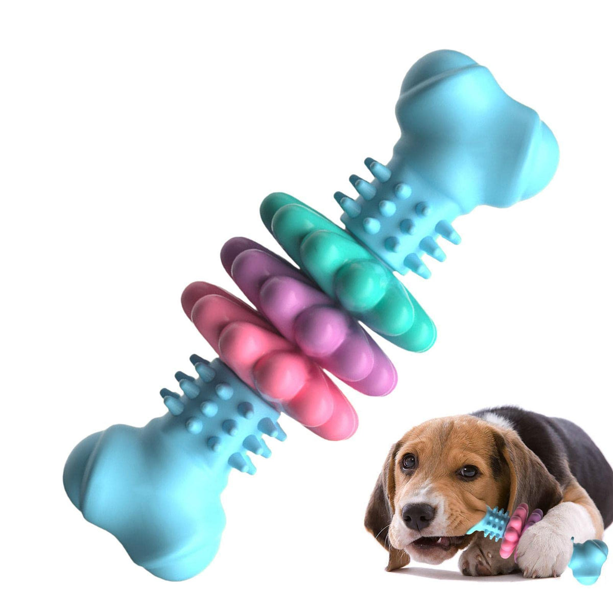 Dog Chew Toy Dog Bone Type Dogs Teeth Cleaning Toys Indestructible TPR Bone Chewing Bite Resistant Teething Toys Pet Products - SmartPaws