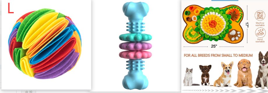 Dog Chew Toy Dog Bone Type Dogs Teeth Cleaning Toys Indestructible TPR Bone Chewing Bite Resistant Teething Toys Pet Products - SmartPaws