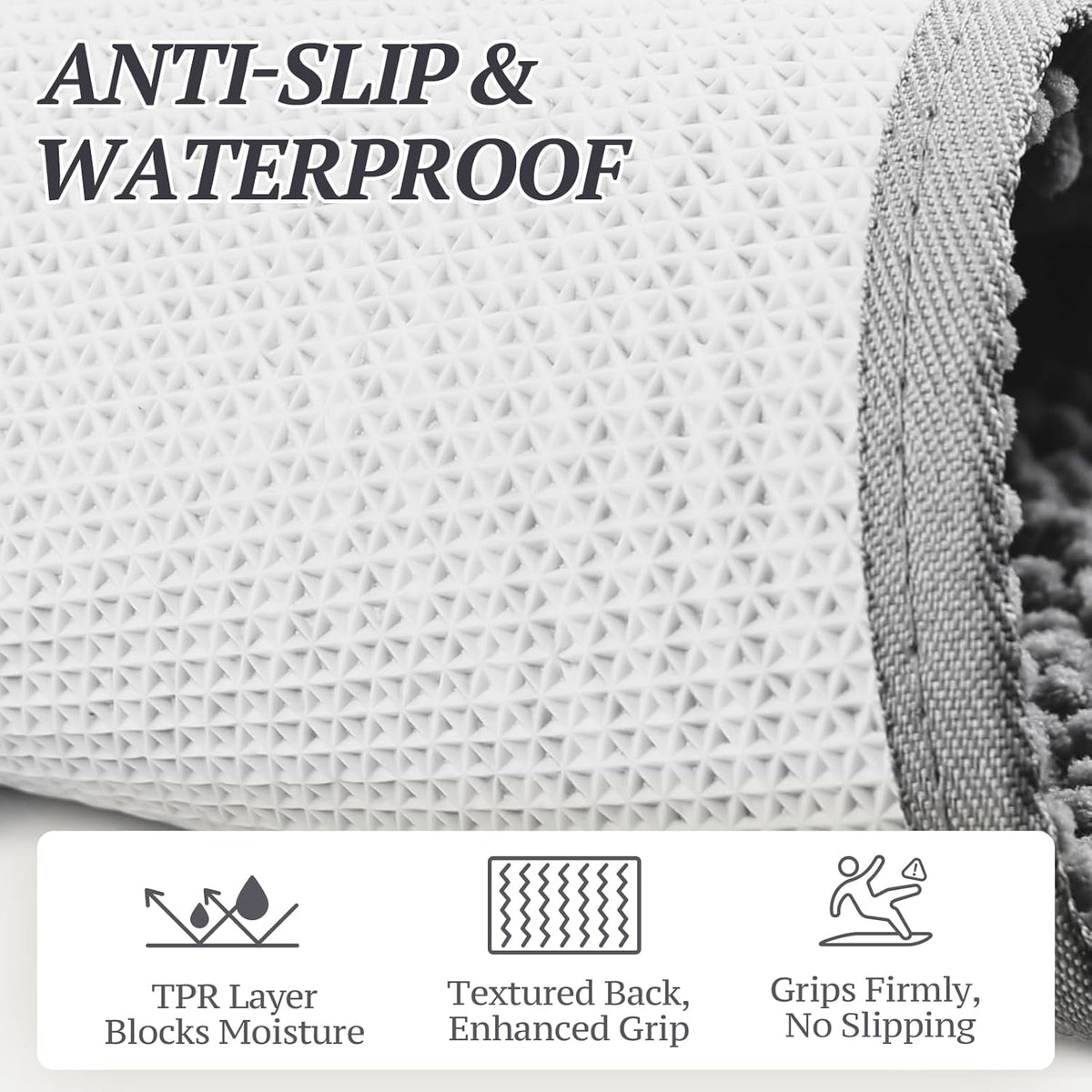 Dog Door Mat Absorpmax Dog Mat for Muddy Paw, 35 × 25", Grey - SmartPaws