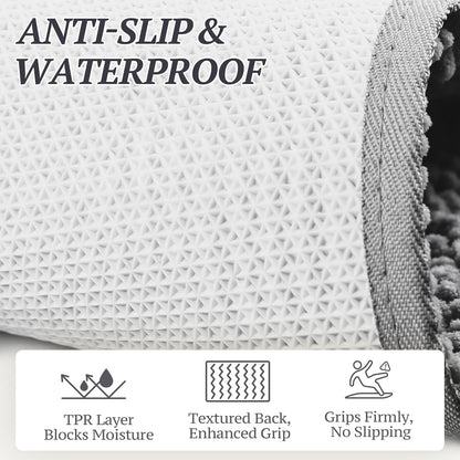 Dog Door Mat Absorpmax Dog Mat for Muddy Paw, 35 × 25", Grey - SmartPaws