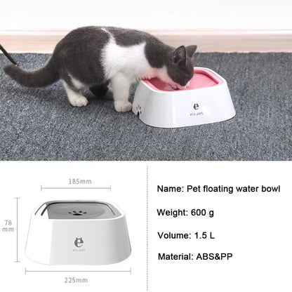 Dog Drinking Water Bowl Floating Non-Wetting Mouth Pet Bowl without Spill Drinking Water Dispenser Plastic Anti-Over Dog Bowl - SmartPaws