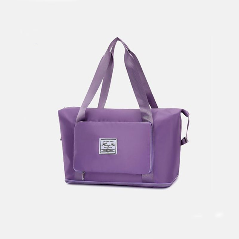 Travel Gym Bag – Foldable, Waterproof &amp; Large Capacity in purple color.