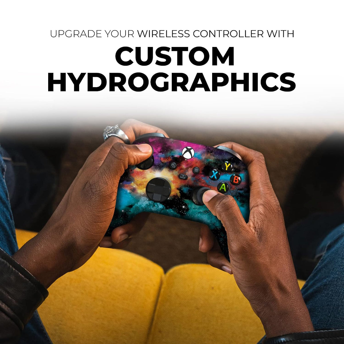 Galaxy Custom X-Box Controller Wireless Compatible with X-Box One/X-Box Series X/S by | Proudly Customized in USA with Permanent HYDRO-DIP Printing(Not JUST a SKIN) (MODDED) - SmartPaws