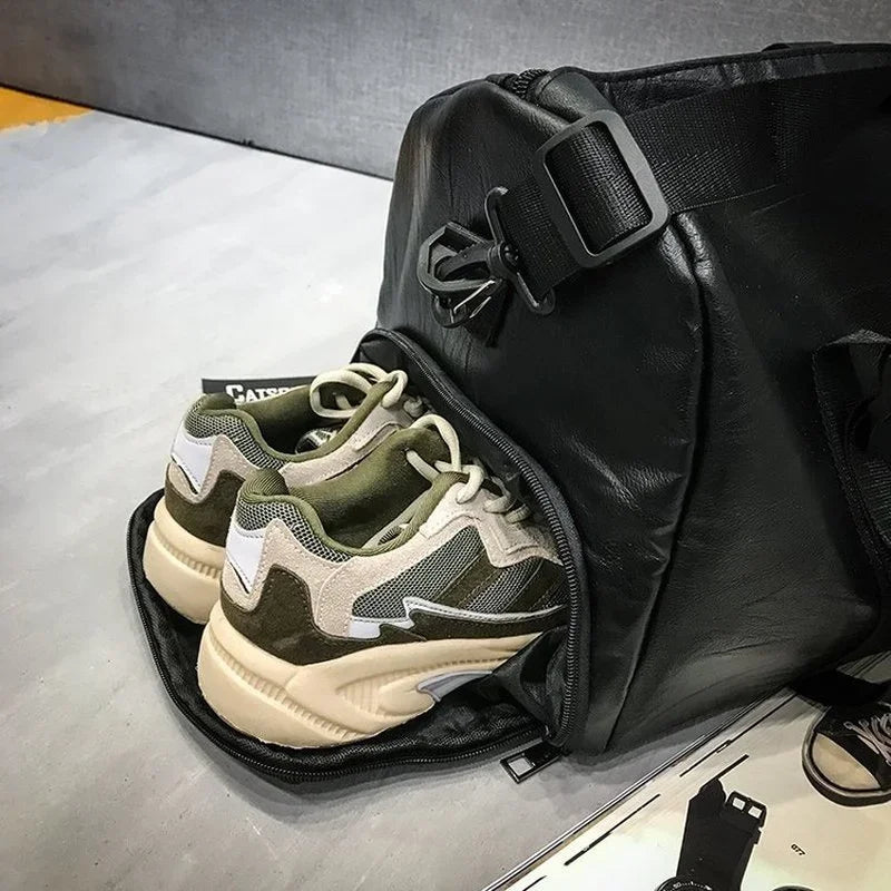 Gym Bag Leather Sports Bags Men for Shoes Training Fitness Yoga Travel Luggage Shoulder Sac De Sport Bag - SmartPaws