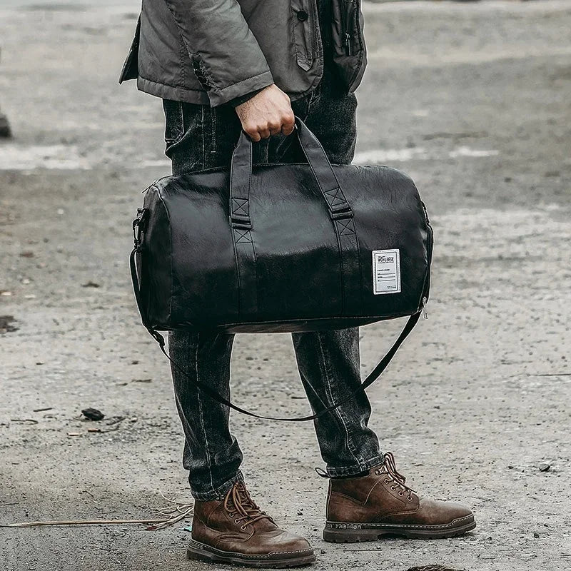 Gym Bag Leather Sports Bags Men for Shoes Training Fitness Yoga Travel Luggage Shoulder Sac De Sport Bag - SmartPaws