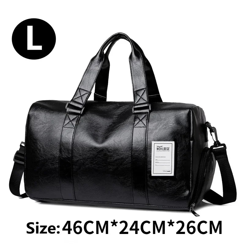 Gym Bag Leather Sports Bags Men for Shoes Training Fitness Yoga Travel Luggage Shoulder Sac De Sport Bag - SmartPaws
