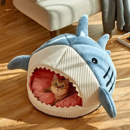 Luxury Plush Shark Pet Bed - SmartPaws