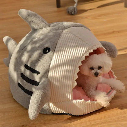 Luxury Plush Shark Pet Bed - SmartPaws