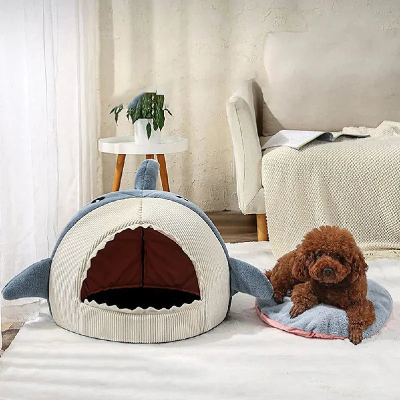 Luxury Plush Shark Pet Bed - SmartPaws