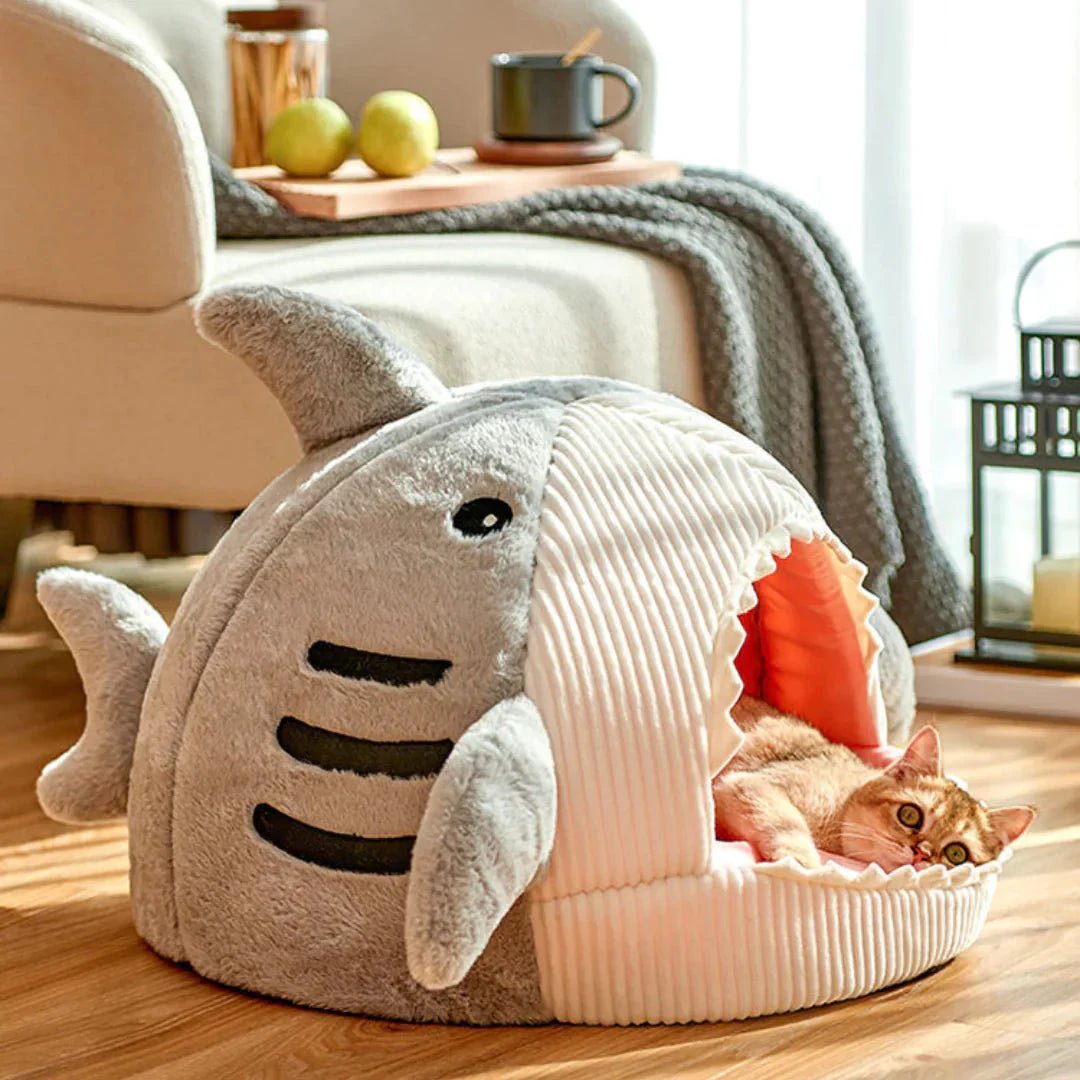 Luxury Plush Shark Pet Bed - SmartPaws