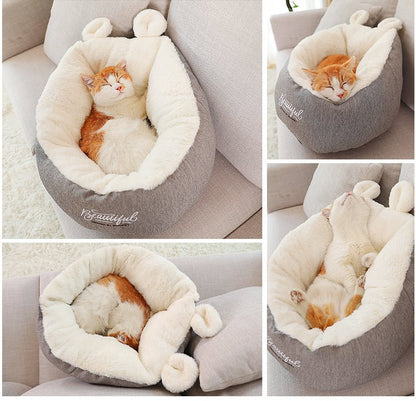 Pet Dog Bed Warming Soft Sleeping Bag Cushion Puppy Kennel - SmartPaws