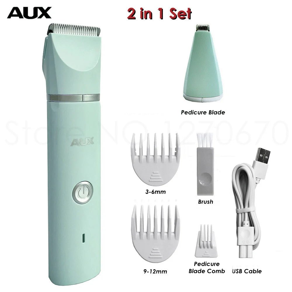Professional Silent Cat Dog Hair Trimmer Paws Nail Grinder Animal Foot Hair Cutter Remover USB Rechargeable Pet Grooming Clipper - SmartPaws