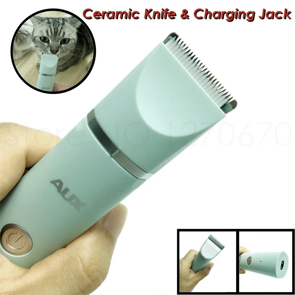 Professional Silent Cat Dog Hair Trimmer Paws Nail Grinder Animal Foot Hair Cutter Remover USB Rechargeable Pet Grooming Clipper - SmartPaws